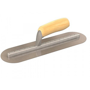 Round tip trowels with wooden handle